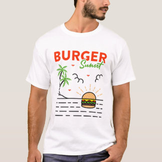 T-shirt Coucher de soleil de hamburger