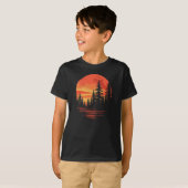 T-shirt Coucher de soleil de la forêt serene (Devant entier)