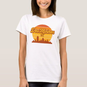 T-shirt Coucher de soleil de la ligne aérienne des Moines