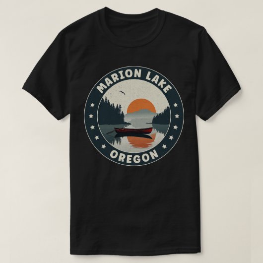 T-shirt Coucher de soleil de l'Oregon du lac Marion (Design devant)
