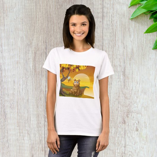 T-shirt Coucher de soleil de l'ours Brown