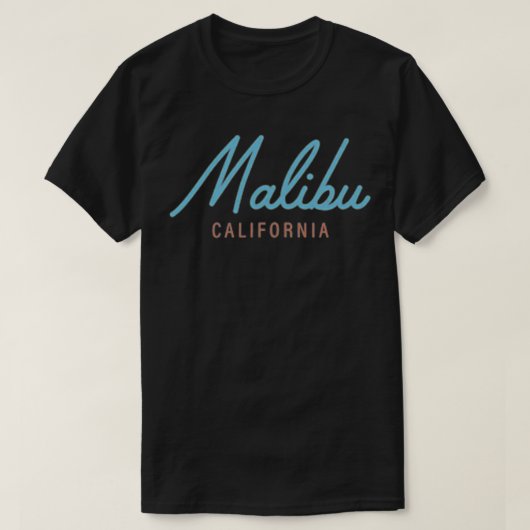 T-shirt Coucher de soleil de Malibu (Design devant)