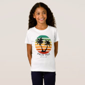 T-Shirt Coucher de soleil de palmier (Devant entier)