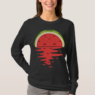 T-shirt Coucher de soleil de pastèque mignonne Fruit d'été
