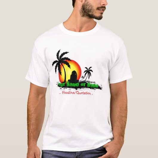 T-shirt Coucher de soleil de Rasta (Devant)