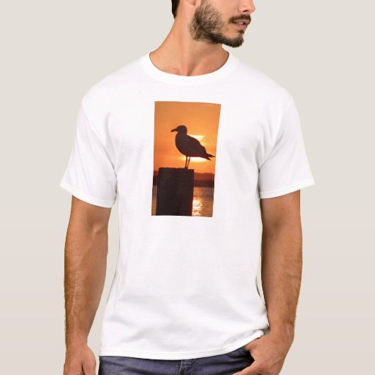 T-shirt Coucher de soleil de Seagull (Devant)