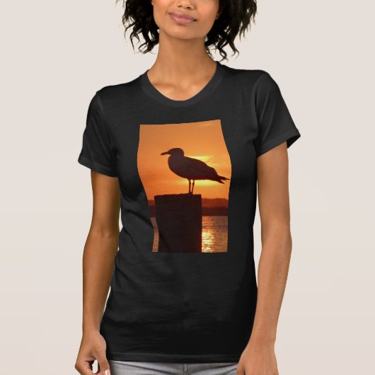 T-shirt Coucher de soleil de Seagull (Devant)