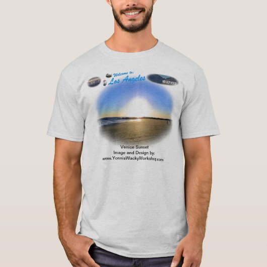 T-shirt Coucher de soleil de Venice Beach (Devant)