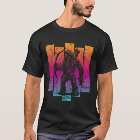 T-shirt Coucher de soleil de Yeti Archer (Devant)