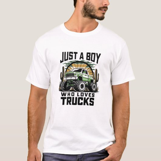 T-shirt Coucher de soleil du désert de Truck Lover - éléga (Devant)
