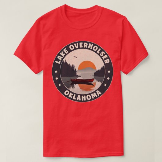 T-shirt Coucher de soleil du lac Overholser Oklahoma (Design devant)