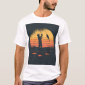 T-shirt Coucher de soleil du pêcheur (Devant)