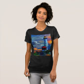 T-shirt Coucher de soleil du phare (Devant entier)