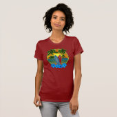 T-shirt Coucher De Soleil Et Planches De Surf (Devant entier)