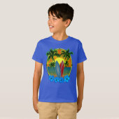 T-shirt Coucher De Soleil Et Planches De Surf (Devant entier)