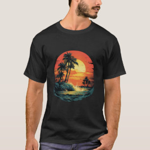 T-shirt Coucher de Soleil et Vagues