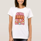 T-shirt Coucher de soleil funky rétro (Devant)