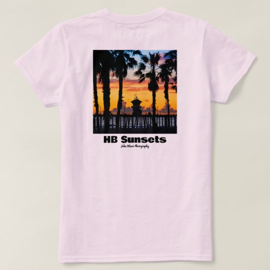T-shirt Coucher de soleil HB Surf & Sunsets (Design dos)