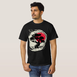 T-shirt Coucher de soleil japonais Bonsai Art
