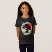 T-Shirt Coucher de soleil japonais Bonsai Art (Devant entier)