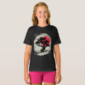 T-shirt Coucher de soleil japonais Bonsai Art (Devant entier)