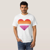 T-shirt Coucher de soleil lesbien (Devant entier)