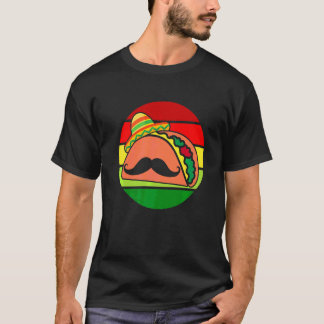 T-shirt Coucher de soleil Mustache Taco Sombrero Cinco De