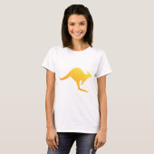 T-shirt Coucher de soleil Orange Australian Kangaroo Hoppi (Devant entier)
