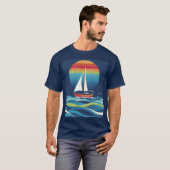 T-shirt Coucher de soleil paisible ! (Devant entier)