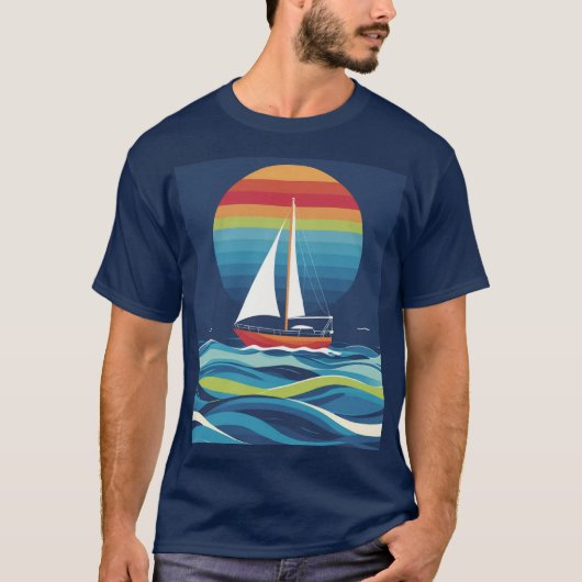 T-shirt Coucher de soleil paisible ! (Devant)