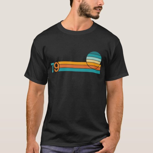 T-shirt Coucher de soleil rétro 79 (Devant)