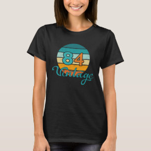 T-shirt Coucher de soleil rétro 84 Vintage en détresse