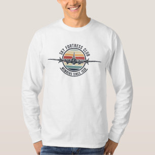 T-shirt Coucher de soleil rétro B-17 aviation vintage