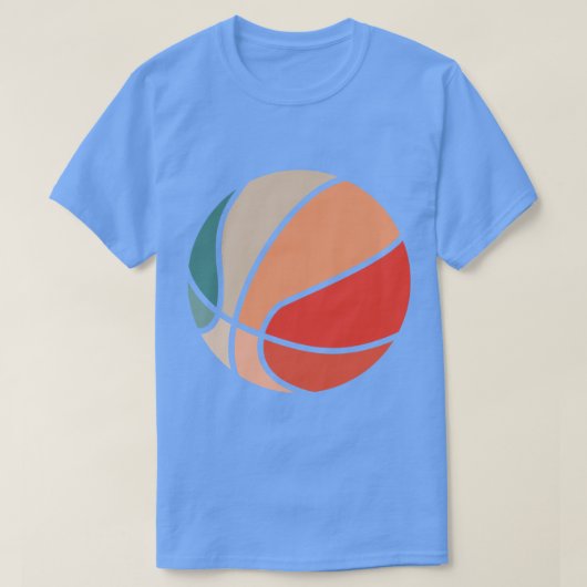 T-shirt Coucher de soleil rétro Basket coloré (Design devant)