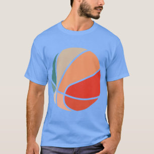 T-shirt Coucher de soleil rétro Basket coloré