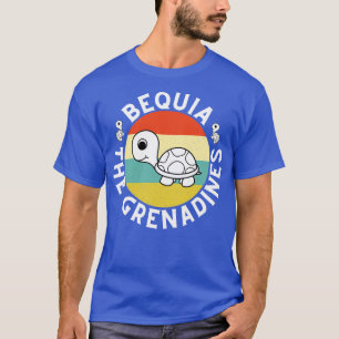 T-shirt Coucher de soleil rétro Bequia The Grenadines avec