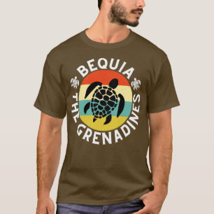 T-shirt Coucher de soleil rétro Bequia The Grenadines avec