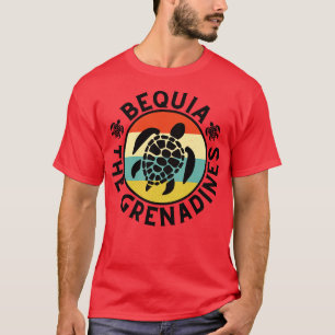 T-shirt Coucher de soleil rétro Bequia The Grenadines avec