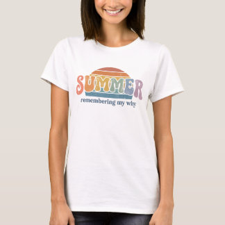 T-shirt Coucher de soleil rétro des années 70 en été se so