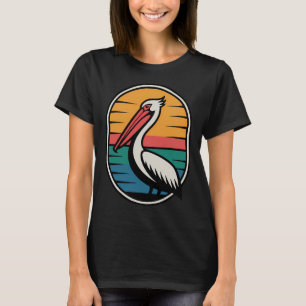 T-shirt Coucher de soleil rétro littoral au pélican