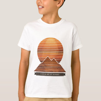 T-shirt Coucher de soleil rétro pour enfants "Attrape-moi