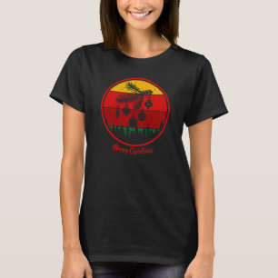 T-shirt Coucher de soleil rétro vintage Baubles de décorat