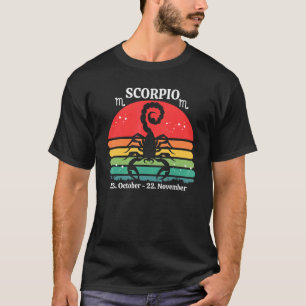 T-shirt Coucher de soleil rétro Zodiac Scorpio