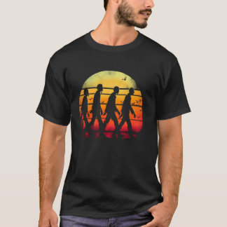 T-shirt Coucher de soleil rétro Zombies - Lov d'Halloween 