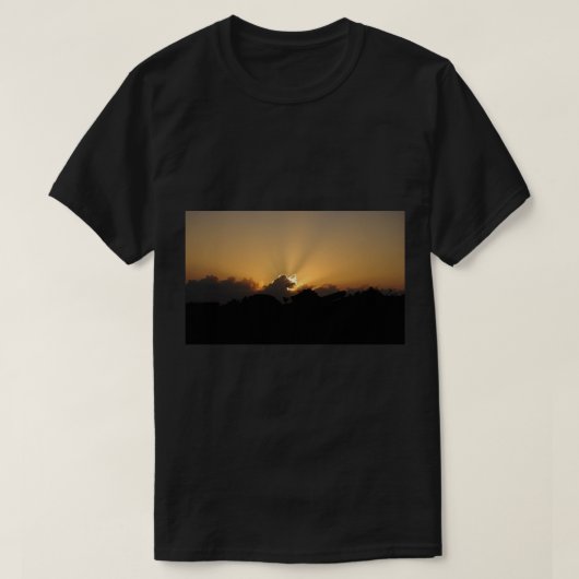 T-shirt Coucher de soleil rocheux (Design devant)
