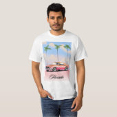 T-shirt Coucher de soleil rose Floride (Devant entier)