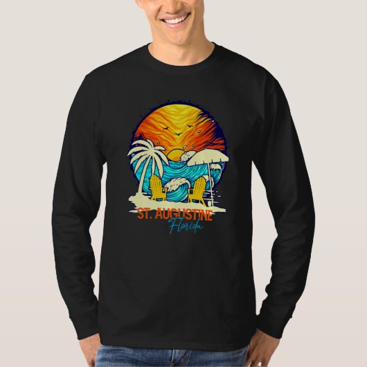 T-shirt Coucher de soleil St Augustine Floride Vacances Co (Devant)