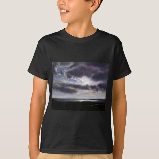 T-shirt Coucher de soleil sur la peinture d'aquarelle du l (Devant)