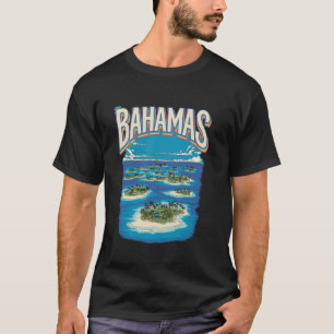 T-shirt Coucher de soleil sur la plage au palmier aux Baha