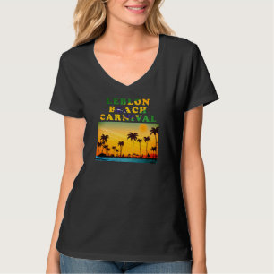 T-shirt Coucher de soleil sur la plage de Leblon et palmie